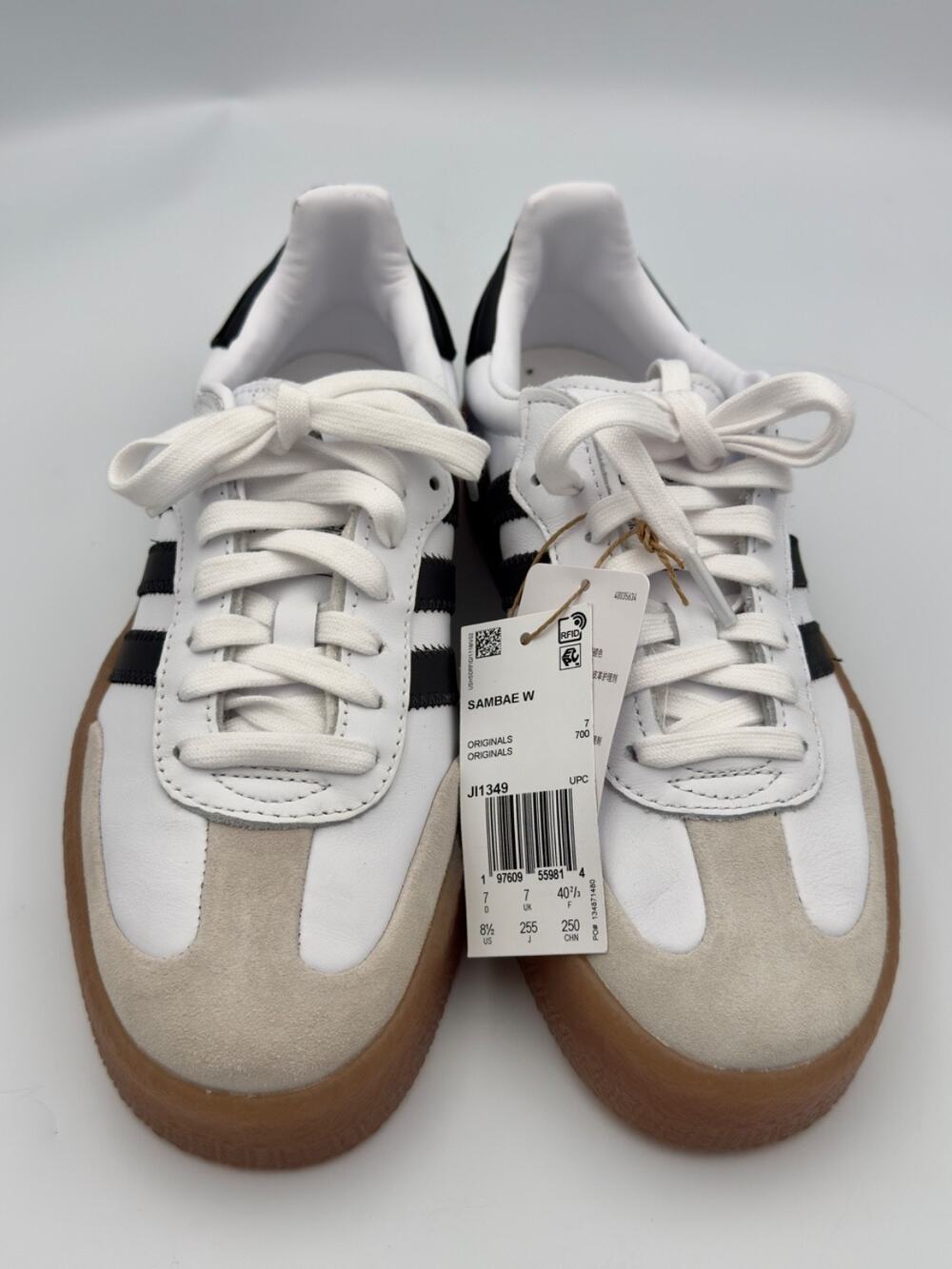 Adidas Sambae Womens Samba OG White Black Gum Bottom Shoes Classic Trendy SZ 8.5
